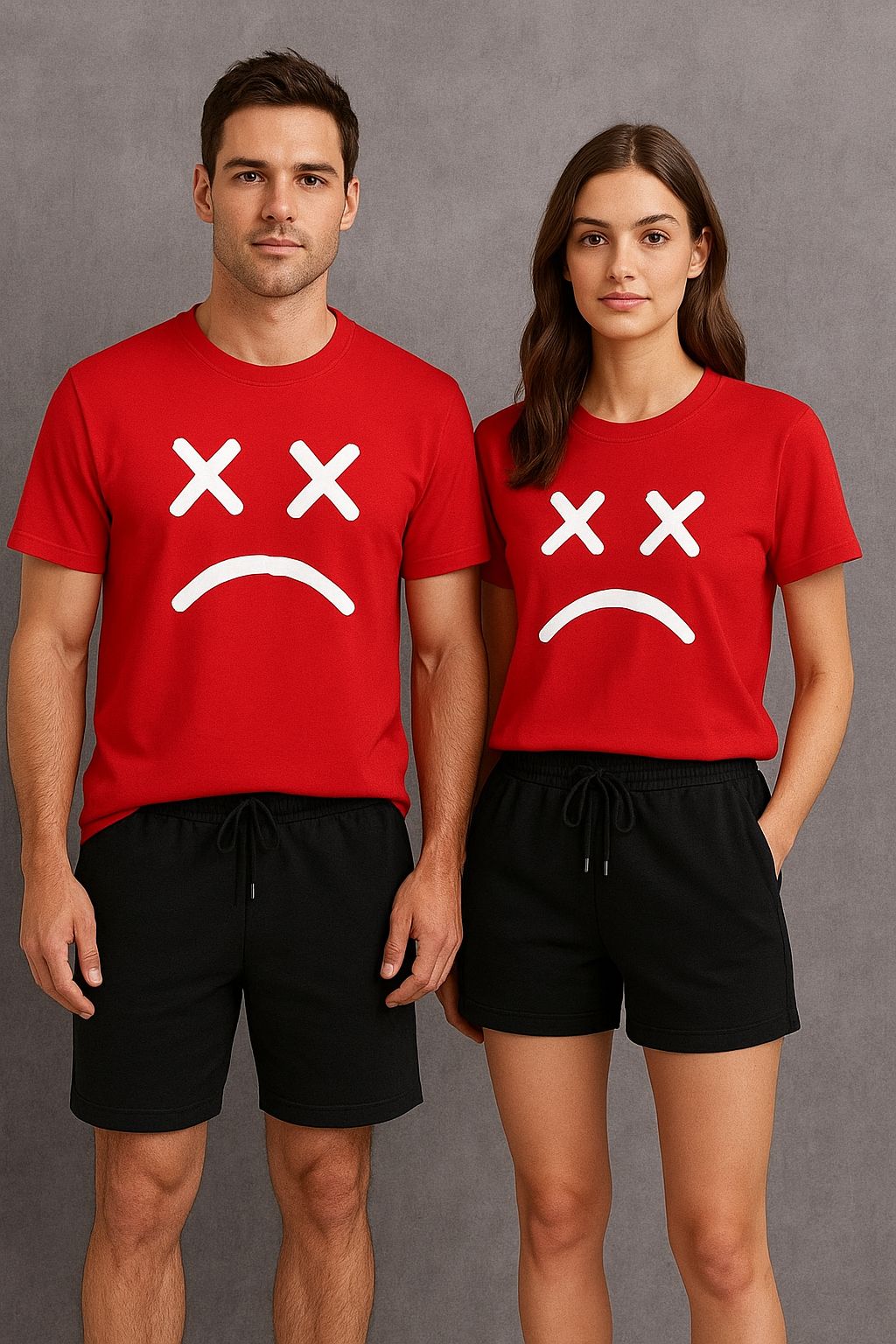 π Smiley Face Printed T-Shirt & Shorts Set | Cool Summer Streetwear ππ©³