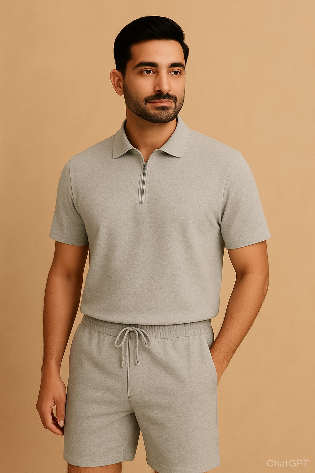 πΏ Olive Green Half-Zip High Neck Shirt β 30% OFF | Now Rs. 999